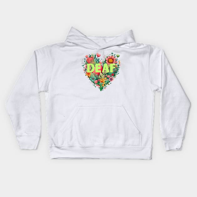 Deaf - Green Kids Hoodie by Karienbarnes